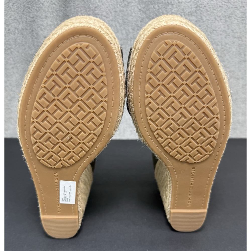Tommy Hilfiger Espadrille Wedge Sandal Size 8.5 Selena Olive Green NWOB - Picture 10 of 11